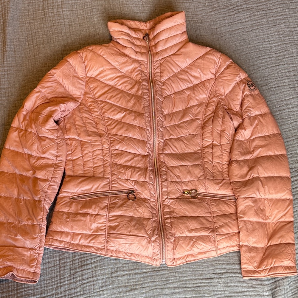Michael Kors Peach Puffer Jacket